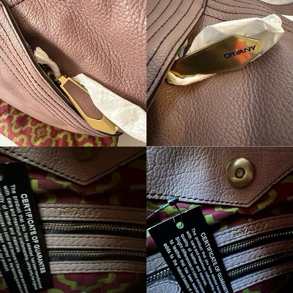 🔵 orYany Tessal Leather Shoulder Bag  with Dust Custer NWT - Picture 6 of 9